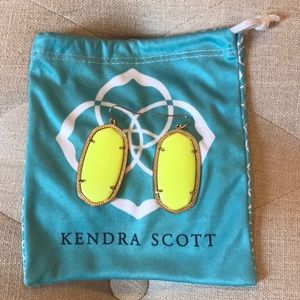 Neon Yellow Kendra Scott Earrings